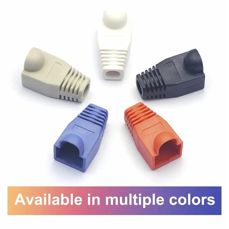 Orange Ethernet Cable Strain Relief Boots 200 Pcs Connector Plug Cover OD 6 0mm - Image 5